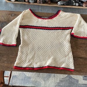 Open knit sweater